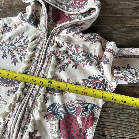 Lucky Brand Lucky Lotus zippered cotton hoodie size M - Picture 8 of 10